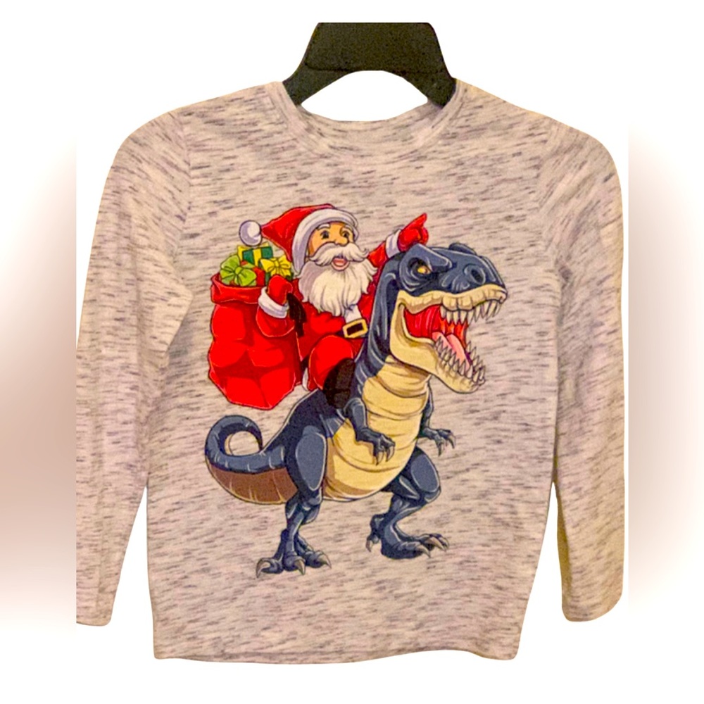 Santa and T-Rex tee